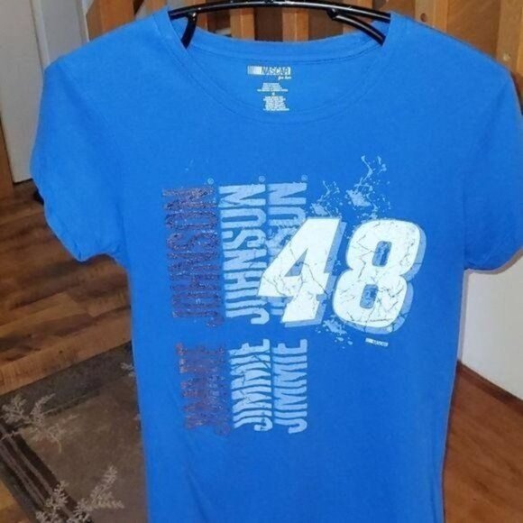 Nascar Vintage Graphic Sz. M Blue Jimmie Johnson "48" Racing SS T-shirt - Picture 2 of 7